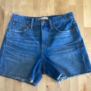 Madewell high rise denim shorts 26